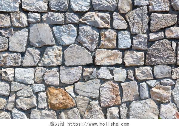 黑灰色的石头墙背景图石墙背景